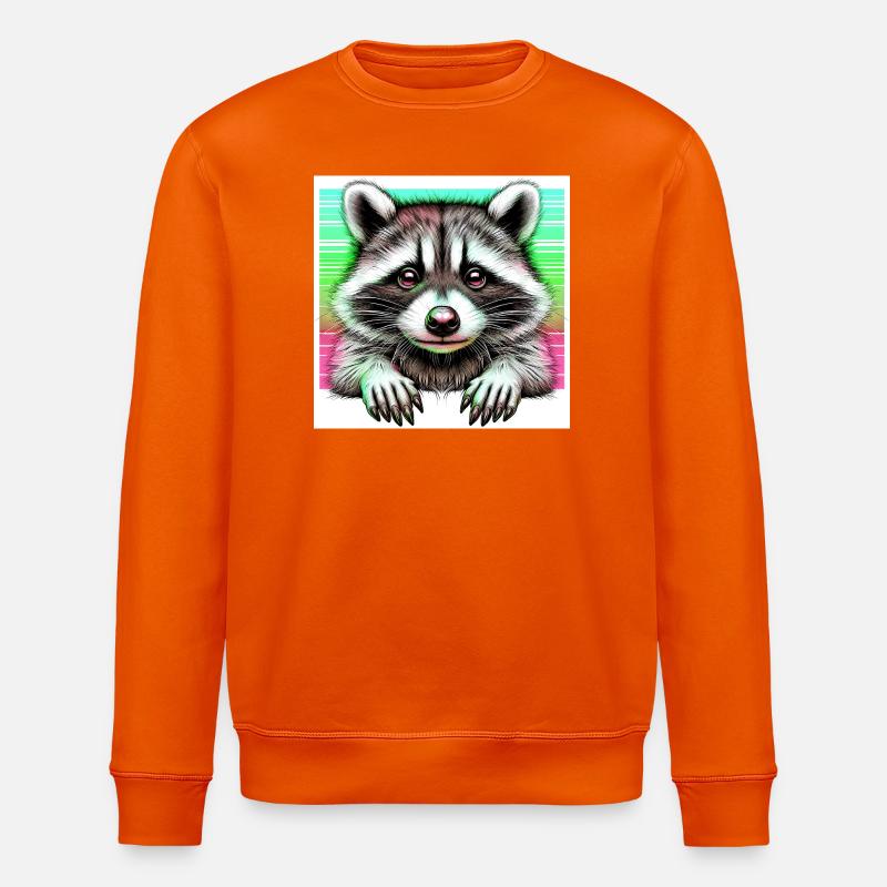 Raton laveur - Sweat bio ROLLER Stanley/Stella Unisexe - orange profond