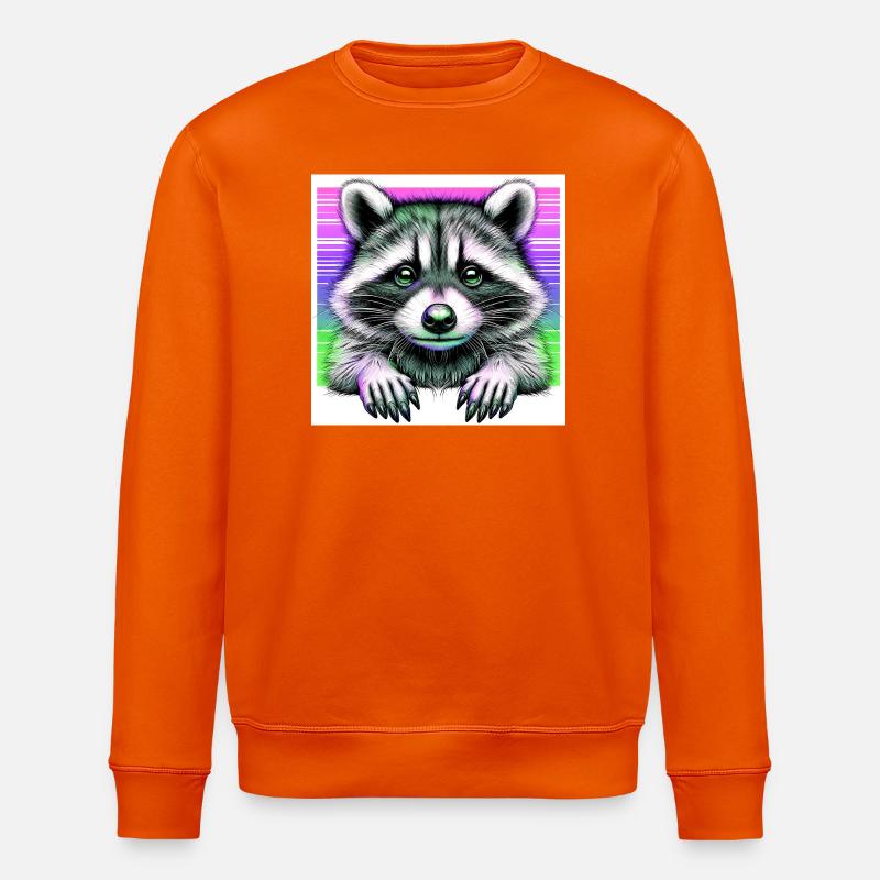 Raton laveur - Sweat bio ROLLER Stanley/Stella Unisexe - orange profond