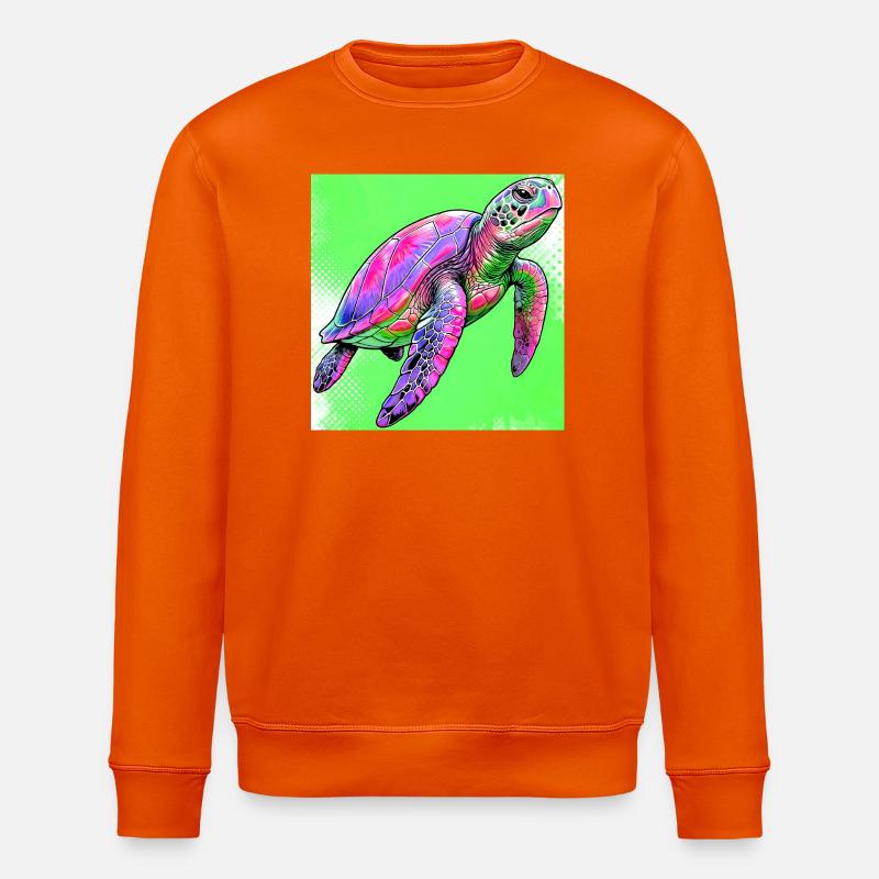 turtle - Stanley/Stella ROLLER Unisex Organic Sweatshirt - bright orange
