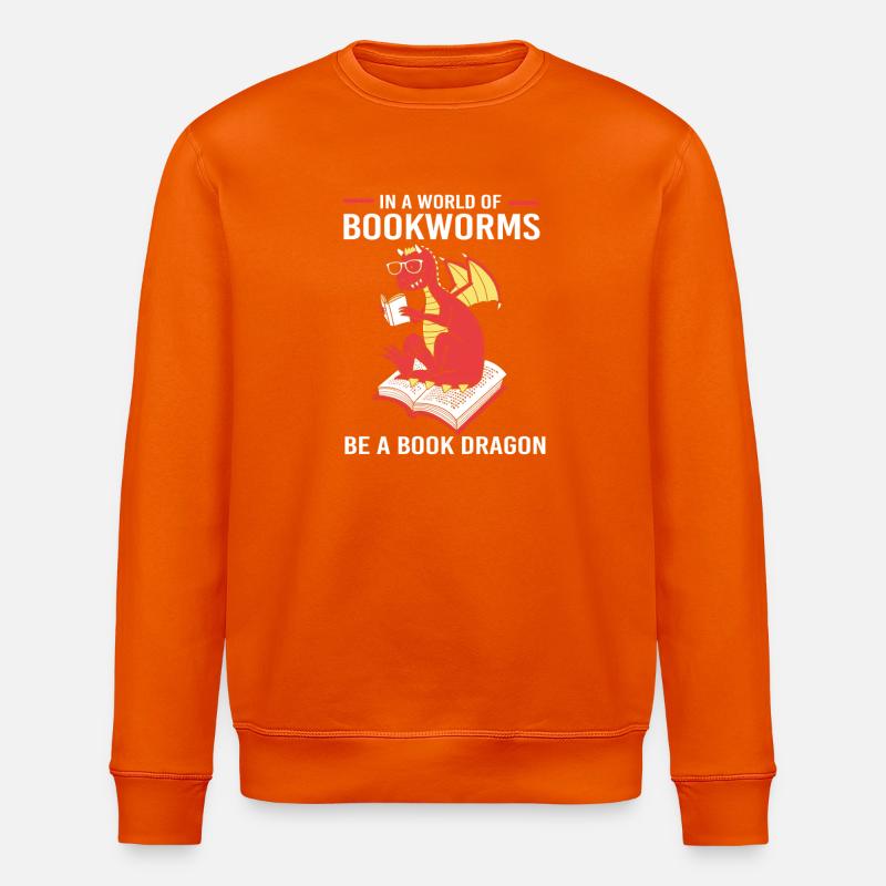 Rat de bibliothèque de bibliothèque - Sweat bio ROLLER Stanley/Stella Unisexe - orange profond