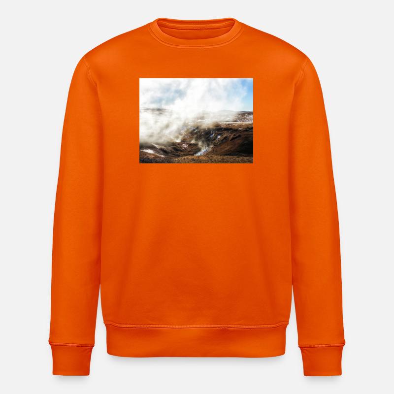Wunderschöne, neblige Landschaft - Stanley/Stella Unisex Bio-Sweatshirt ROLLER - Tieforange