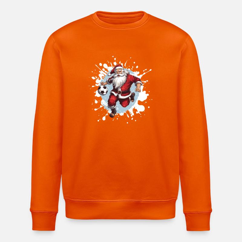 Weihnachtsmann Fussball Team - Stanley/Stella Unisex Bio-Sweatshirt ROLLER - Tieforange