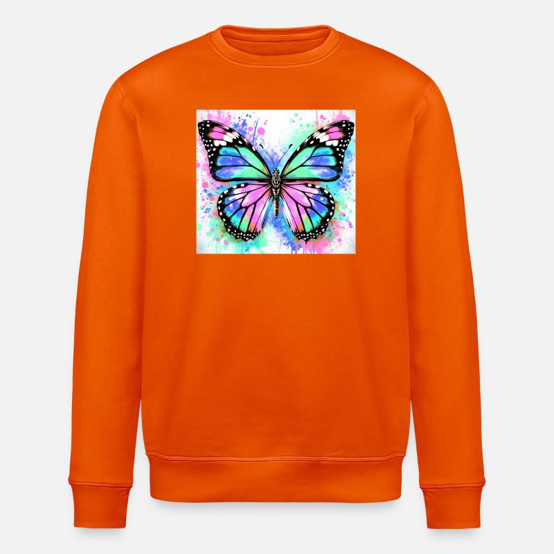 Schmetterling - Stanley/Stella Unisex Bio-Sweatshirt ROLLER - Tieforange