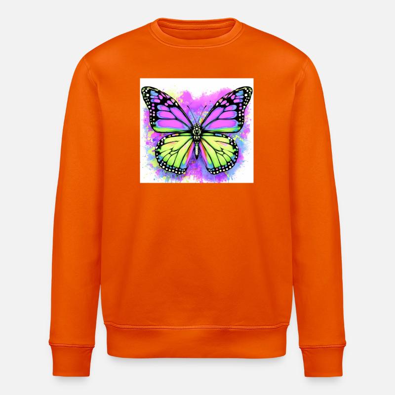 papillon - Sweat bio ROLLER Stanley/Stella Unisexe - orange profond