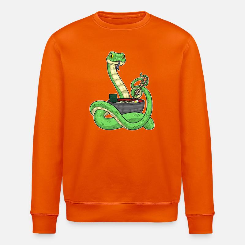 Cuisinière serpent cuisine de ramen - Sweat bio ROLLER Stanley/Stella Unisexe - orange profond