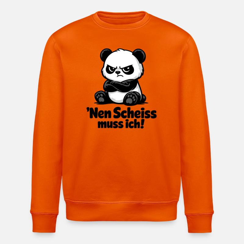 Nen Scheiss Muss Ich Panda - Stanley/Stella Unisex Bio-Sweatshirt ROLLER - Tieforange