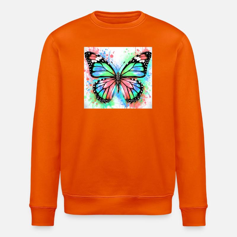 Schmetterling - Stanley/Stella Unisex Bio-Sweatshirt ROLLER - Tieforange