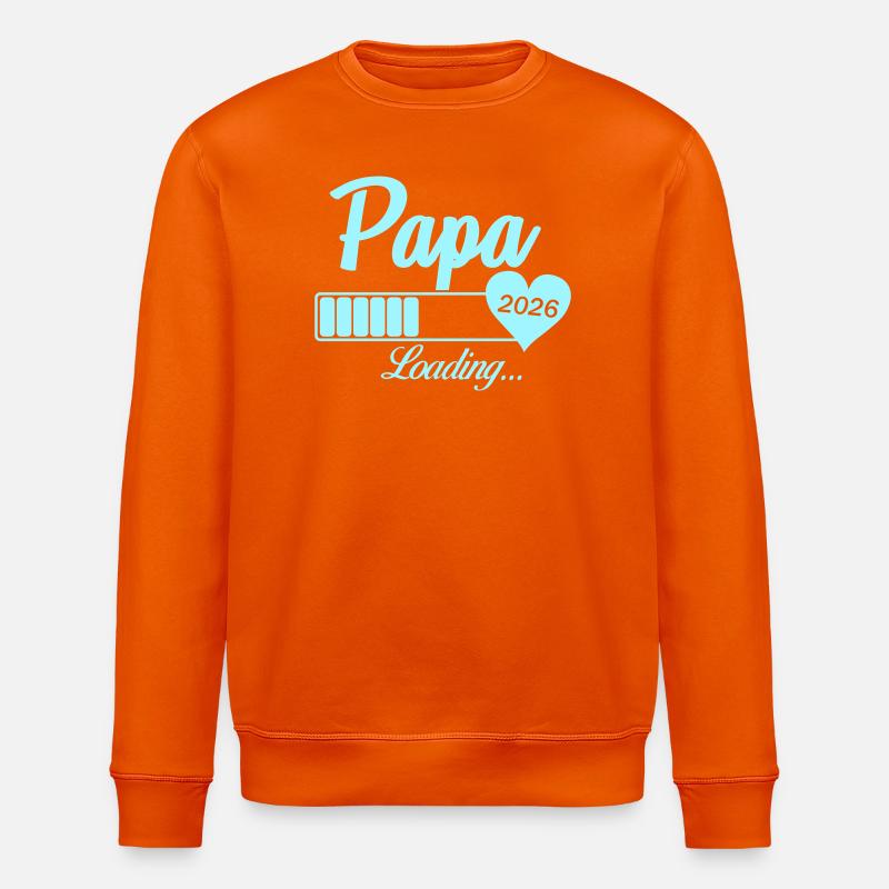 Papa Loading 2026 Herz - Stanley/Stella Unisex Bio-Sweatshirt ROLLER - Tieforange