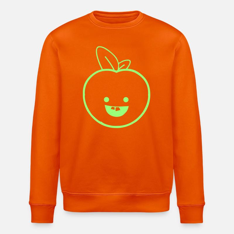 Lime Apfel Lächeln - Stanley/Stella Unisex Bio-Sweatshirt ROLLER - Tieforange