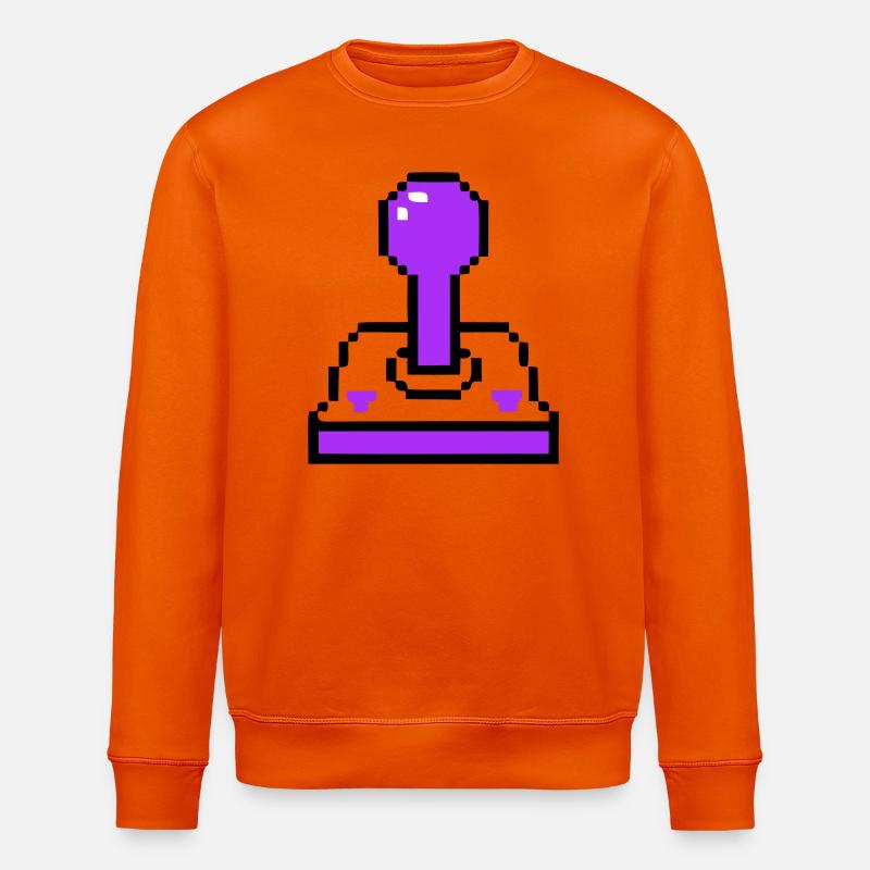 Arcade Joystick Retro Konsole - Stanley/Stella Unisex Bio-Sweatshirt ROLLER - Tieforange