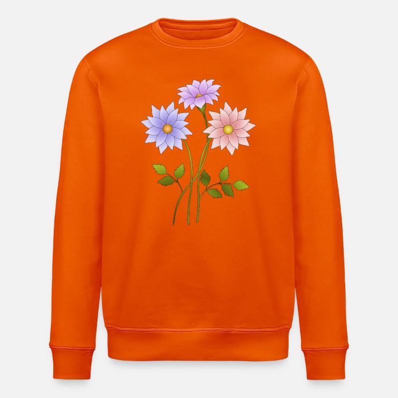 Fleur - Sweat bio ROLLER Stanley/Stella Unisexe - orange profond