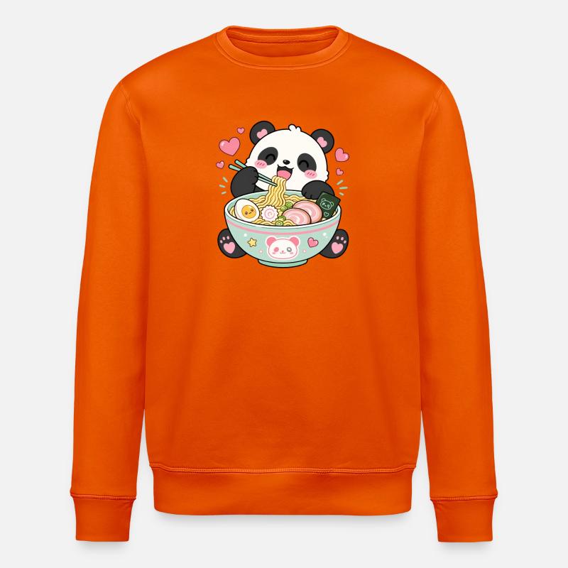 Kawaii Panda Ramen - Stanley/Stella Unisex Bio-Sweatshirt ROLLER - Tieforange