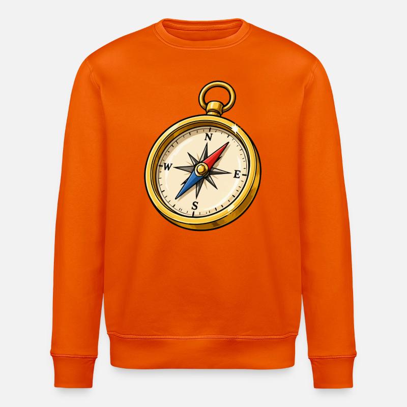 Compass - Stanley/Stella ROLLER Unisex Organic Sweatshirt - bright orange
