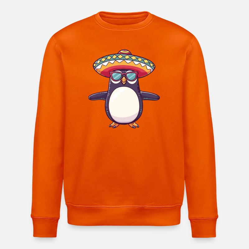 Penguin Comic Sombrero drôle - Sweat bio ROLLER Stanley/Stella Unisexe - orange profond