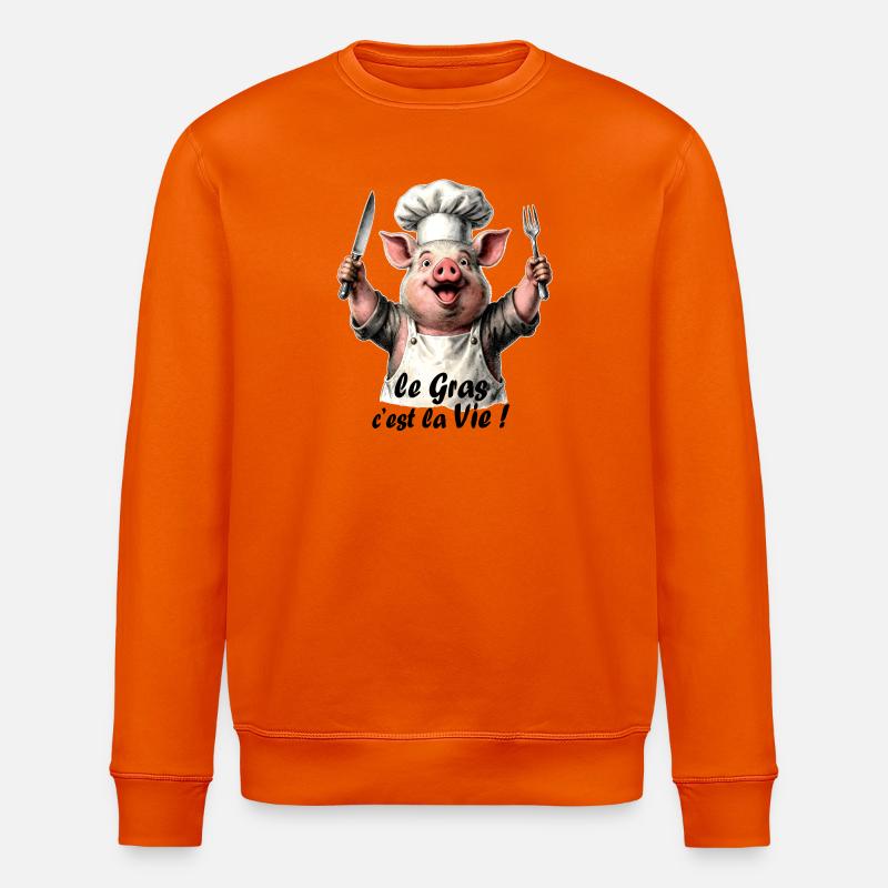 Le Gras, c'est la Vie - Sweat bio ROLLER Stanley/Stella Unisexe - orange profond