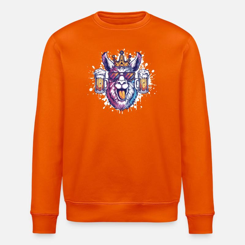 Alpaka Bier Lustig - Stanley/Stella Unisex Bio-Sweatshirt ROLLER - Tieforange
