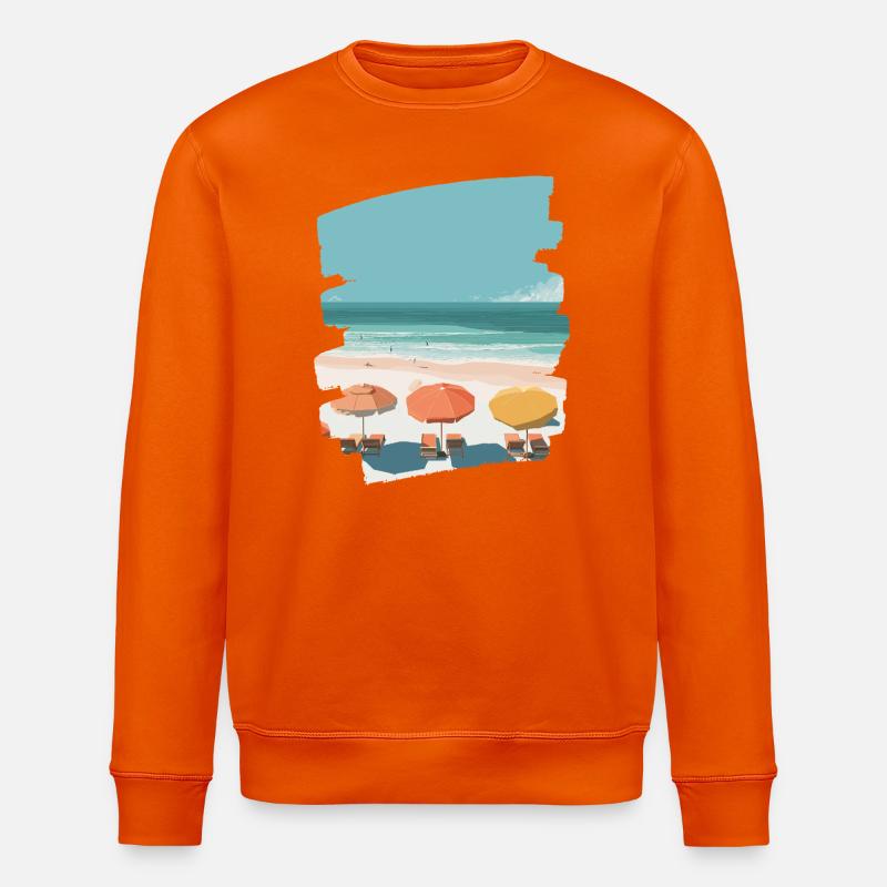 Palmiers de mer de plage - Sweat bio ROLLER Stanley/Stella Unisexe - orange profond