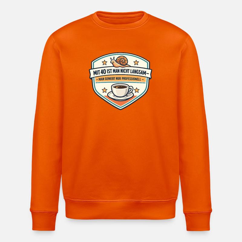 Mit 40 Nicht Langsam Genuss - Stanley/Stella Unisex Bio-Sweatshirt ROLLER - Tieforange