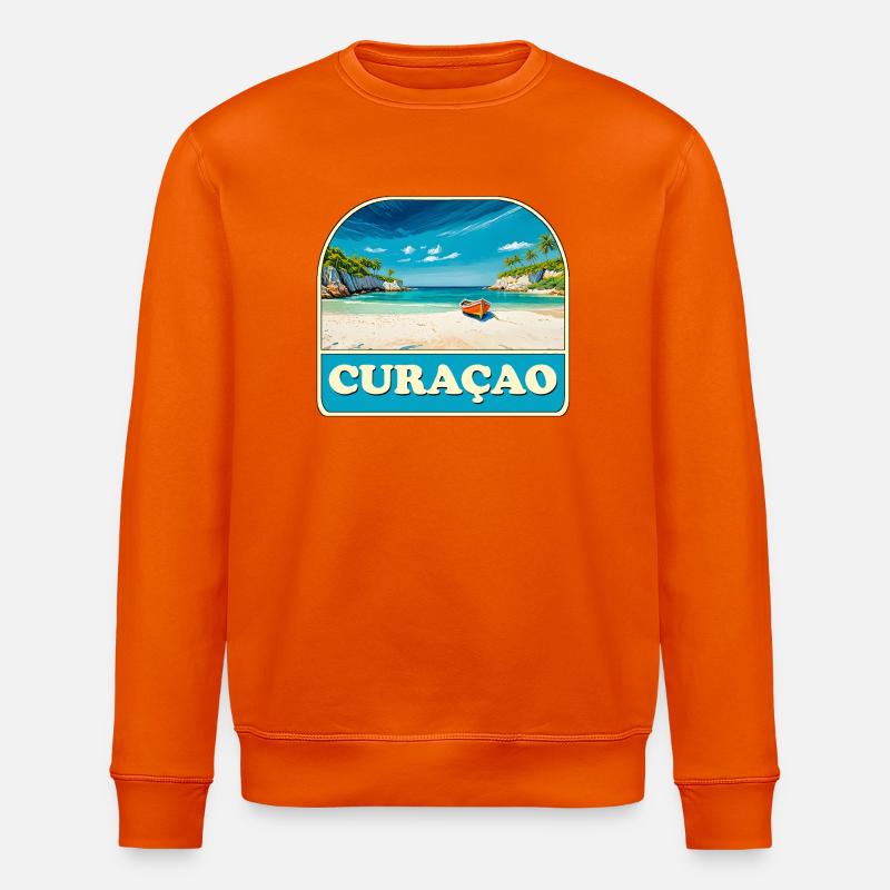 Curaçao - Sweat bio ROLLER Stanley/Stella Unisexe - orange profond
