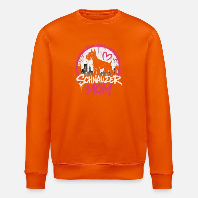 Schnauzer Mom Graffiti Herz - Stanley/Stella Unisex Bio-Sweatshirt ROLLER - Tieforange