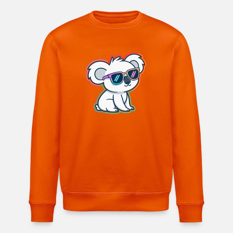 Koala-Neonbrillen - Stanley/Stella Unisex Bio-Sweatshirt ROLLER - Tieforange