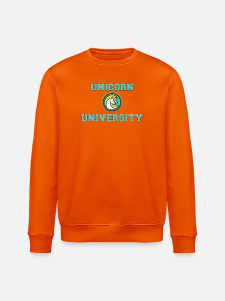 Unicorn Universität - Stanley/Stella Unisex Bio-Sweatshirt ROLLER - Tieforange