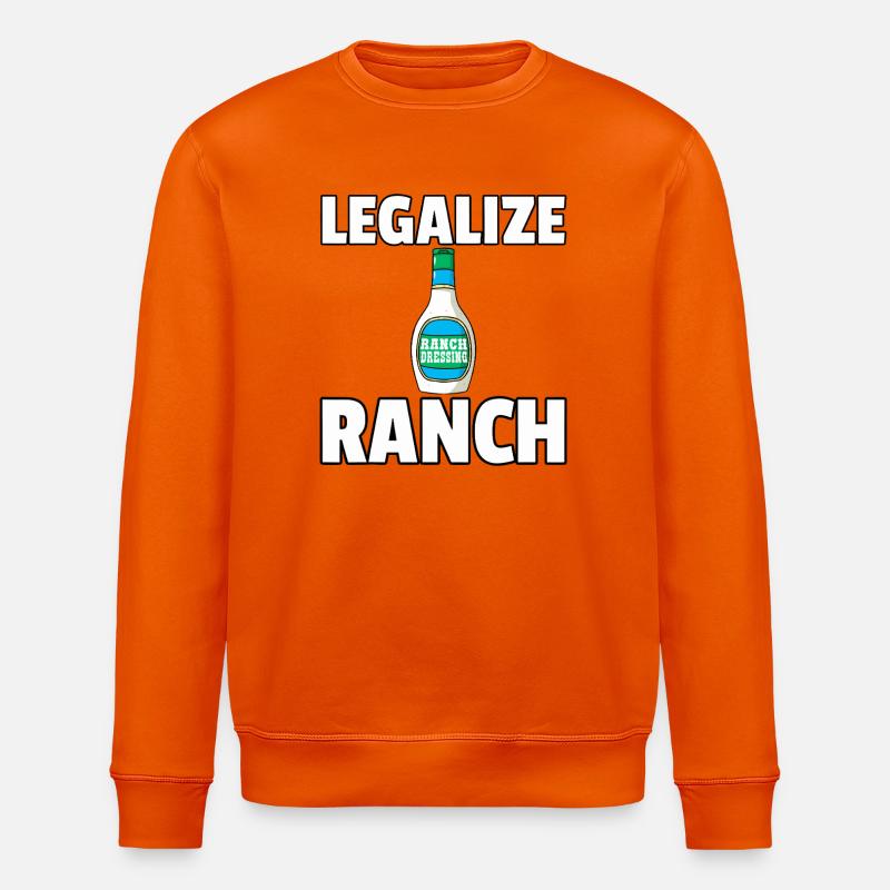 Legalize Ranch Bottle Tee - Stanley/Stella ROLLER Unisex Organic Sweatshirt - bright orange