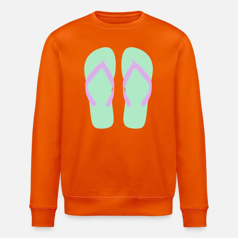 Mint Flip-Flops Lavendelriemen - Stanley/Stella Unisex Bio-Sweatshirt ROLLER - Tieforange