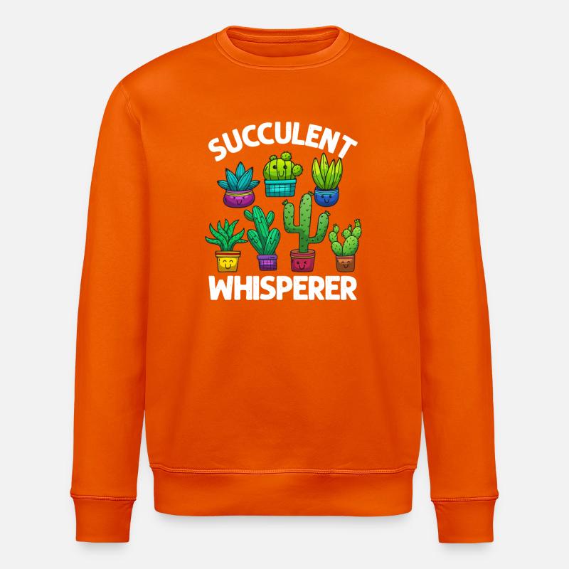 Chuchoteur de succulentes - Sweat bio ROLLER Stanley/Stella Unisexe - orange profond