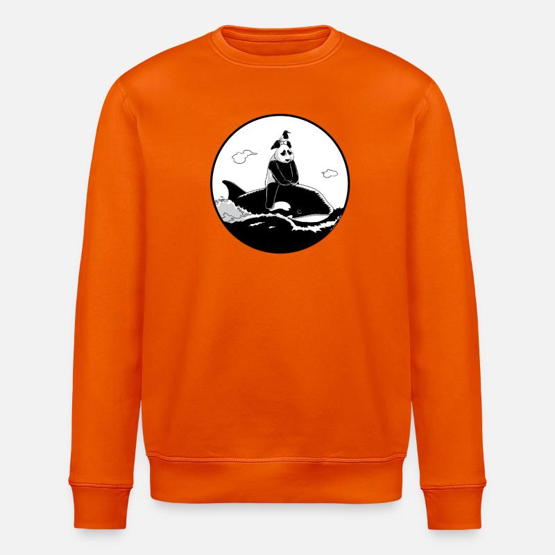 Odyssée en noir et blanc - Sweat bio ROLLER Stanley/Stella Unisexe - orange profond