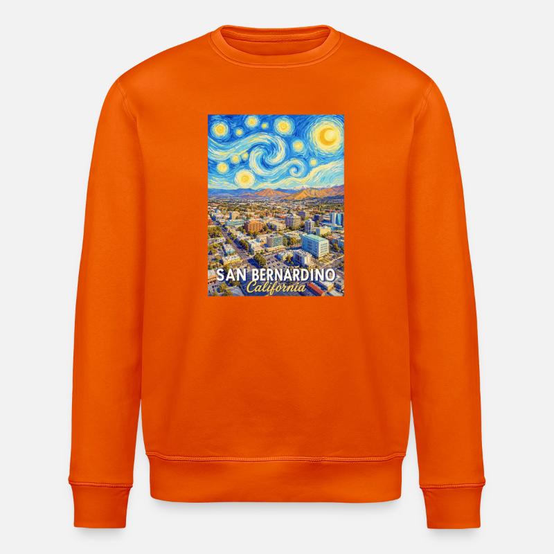 Sternenhimmel San Bernardino - Stanley/Stella Unisex Bio-Sweatshirt ROLLER - Tieforange