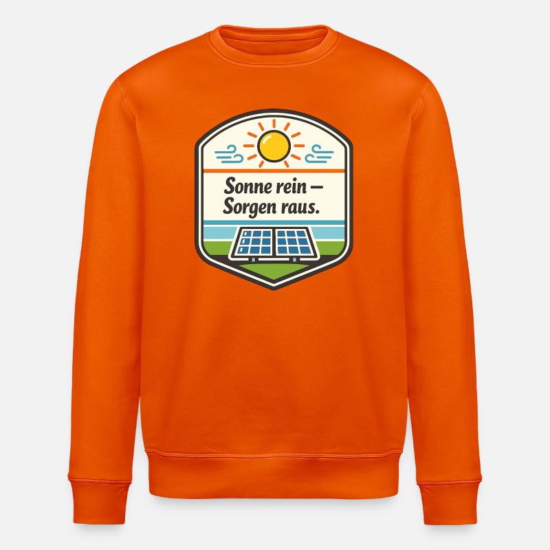 Sonne rein – Sorgen raus - Stanley/Stella Unisex Bio-Sweatshirt ROLLER - Tieforange