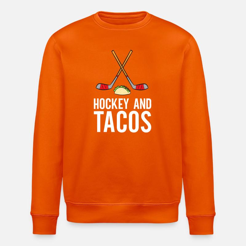 Eishockey und Tacos - Stanley/Stella Unisex Bio-Sweatshirt ROLLER - Tieforange