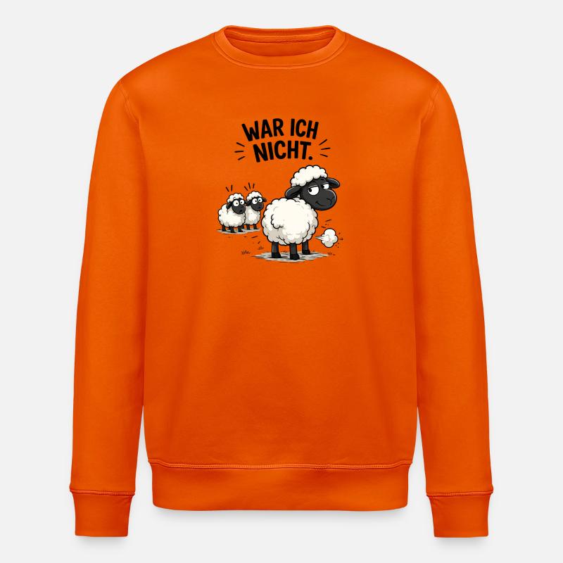 Wolkige Schäfchen Parade - Stanley/Stella Unisex Bio-Sweatshirt ROLLER - Tieforange