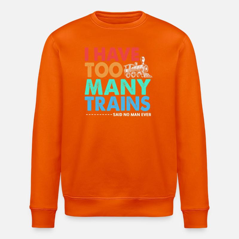 Modelleisenbahn Modellbau Modellbauer - Stanley/Stella Unisex Bio-Sweatshirt ROLLER - Tieforange