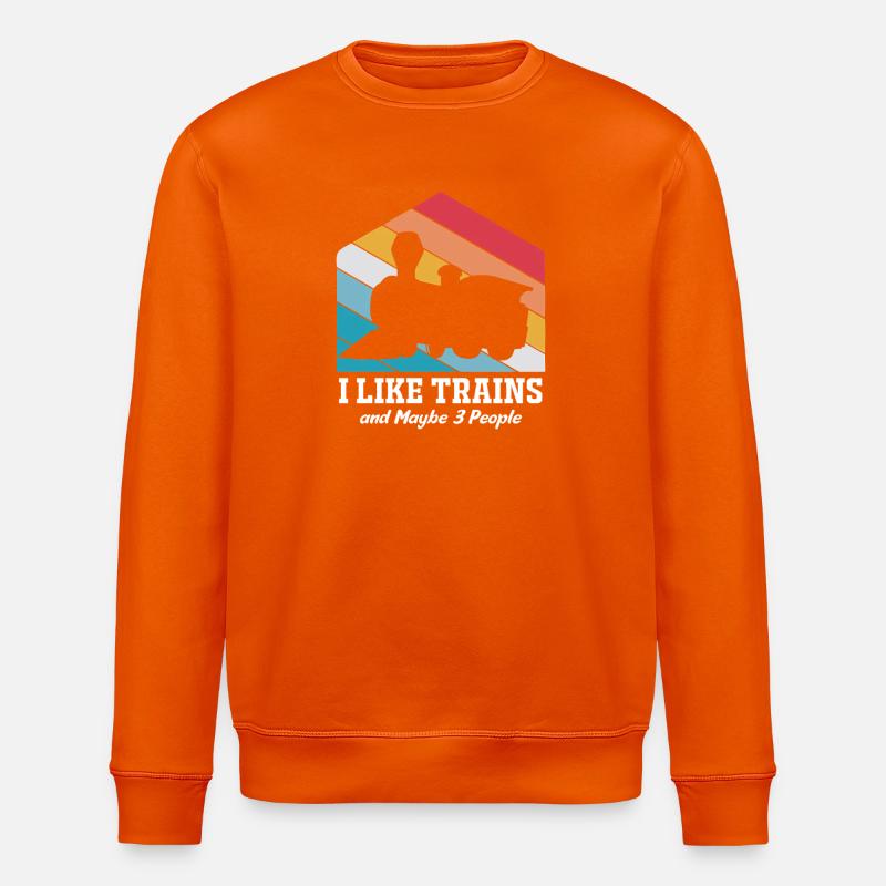 Modelleisenbahn Modellbau Modellbauer - Stanley/Stella Unisex Bio-Sweatshirt ROLLER - Tieforange