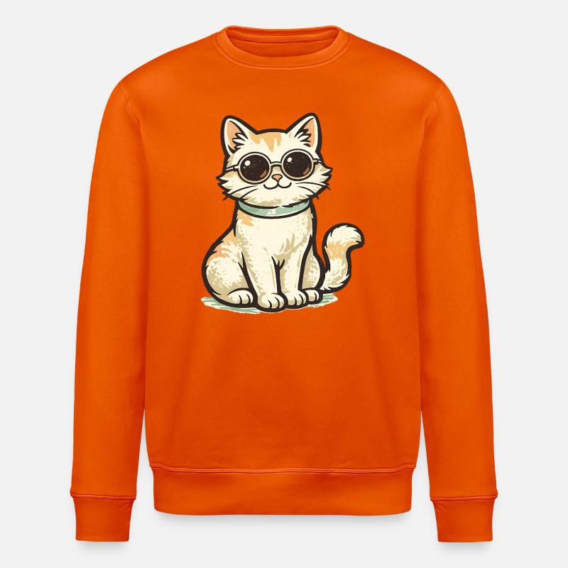 Coole Katze - Stanley/Stella Unisex Bio-Sweatshirt ROLLER - Tieforange