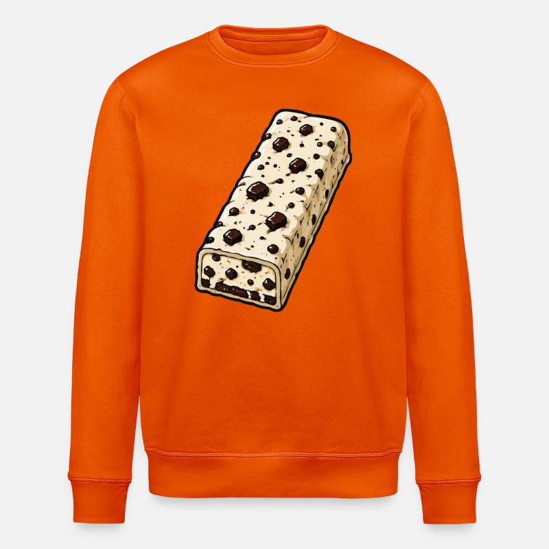 Schokoriegel mit Schoko-Stückchen Muster - Stanley/Stella Unisex Bio-Sweatshirt ROLLER - Tieforange