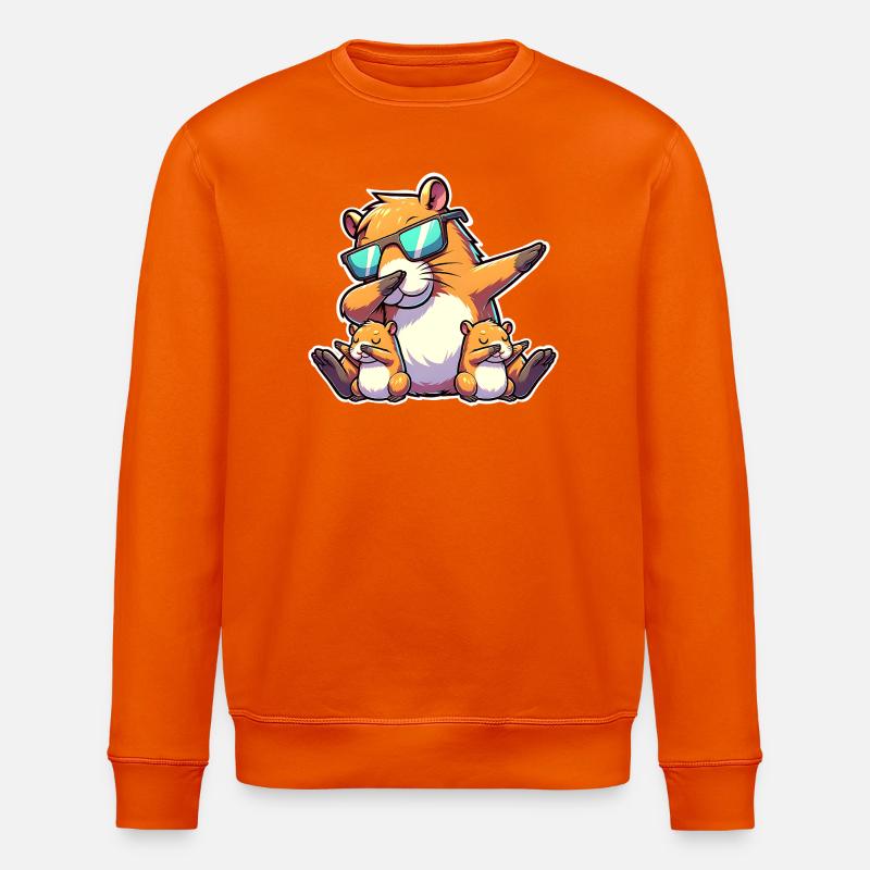 Capybara papa - Sweat bio ROLLER Stanley/Stella Unisexe - orange profond