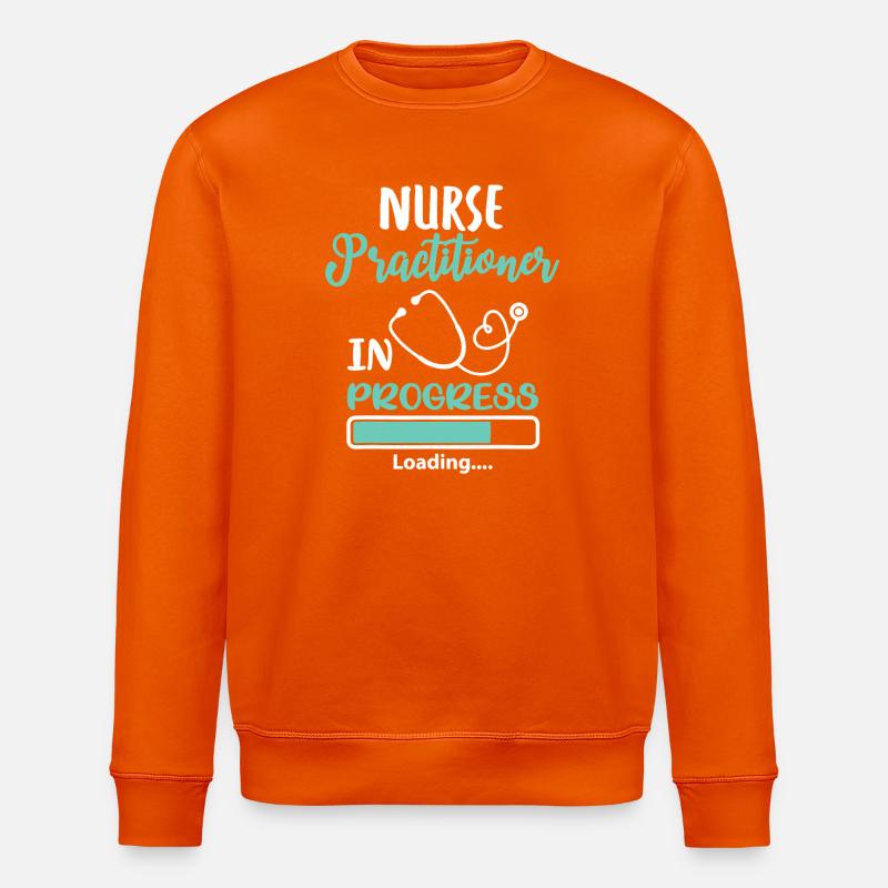 Nurse Practitioner In Progress Loading - Stanley/Stella ROLLER Unisex Organic Sweatshirt - bright orange