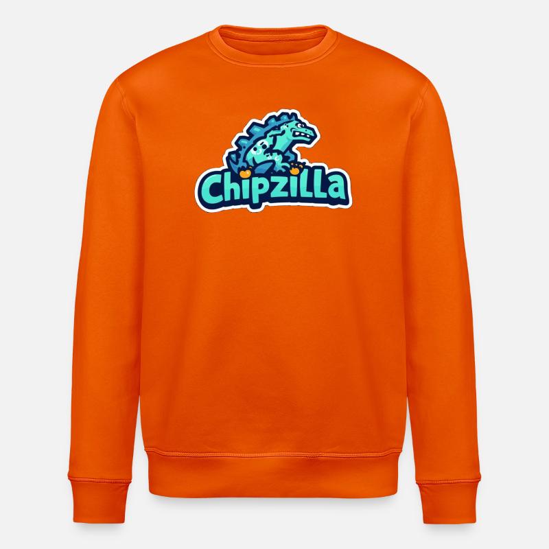 Chipzilla Dino Tee - Stanley/Stella Unisex Bio-Sweatshirt ROLLER - Tieforange