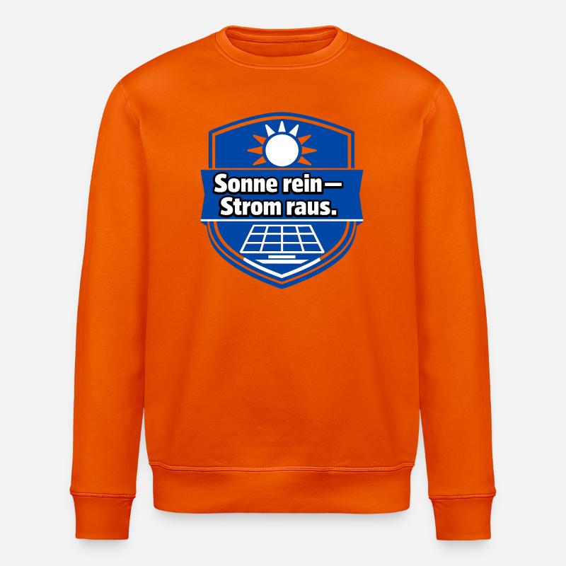 Solarmodul Solarenergie Solarstrom - Stanley/Stella Unisex Bio-Sweatshirt ROLLER - Tieforange