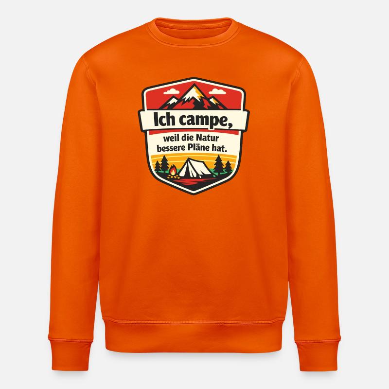 Wohnmobil Herzschlag Camper - Stanley/Stella Unisex Bio-Sweatshirt ROLLER - Tieforange