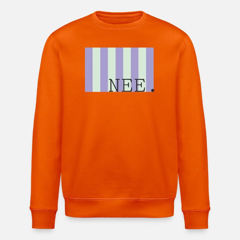Nee Pastel Stripe Font - Stanley/Stella ROLLER Unisex Organic Sweatshirt - bright orange