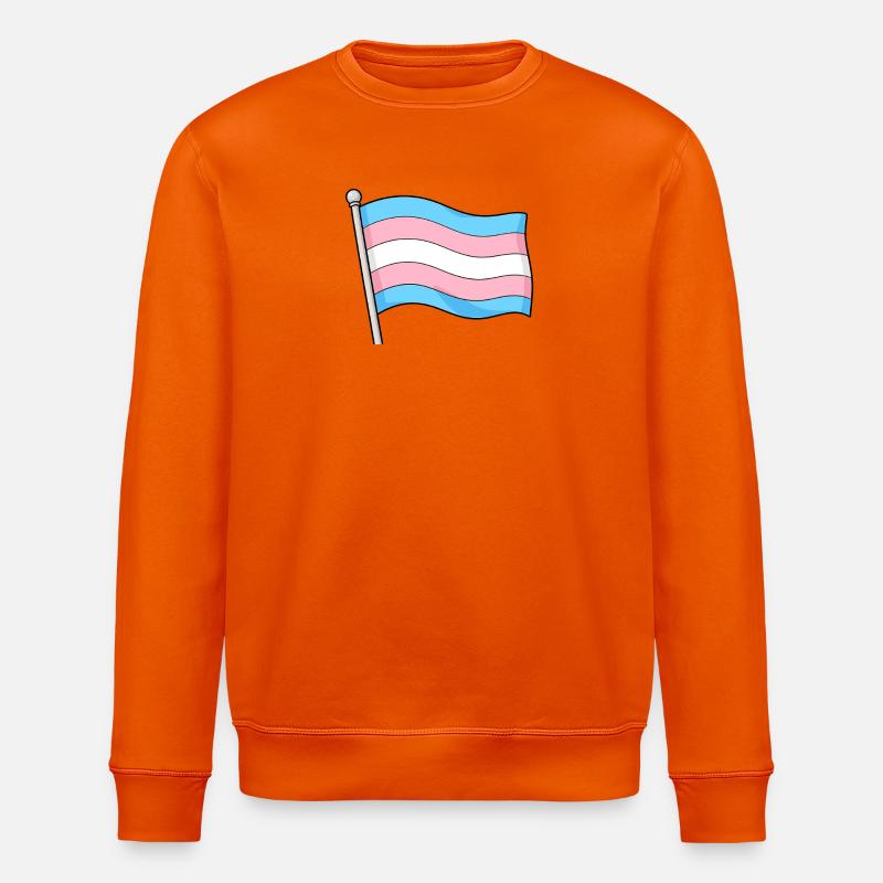 Drapeau Transgenre Pastel Wave - Sweat bio ROLLER Stanley/Stella Unisexe - orange profond