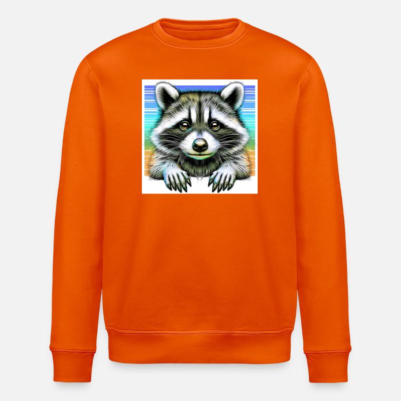 Raton laveur - Sweat bio ROLLER Stanley/Stella Unisexe - orange profond