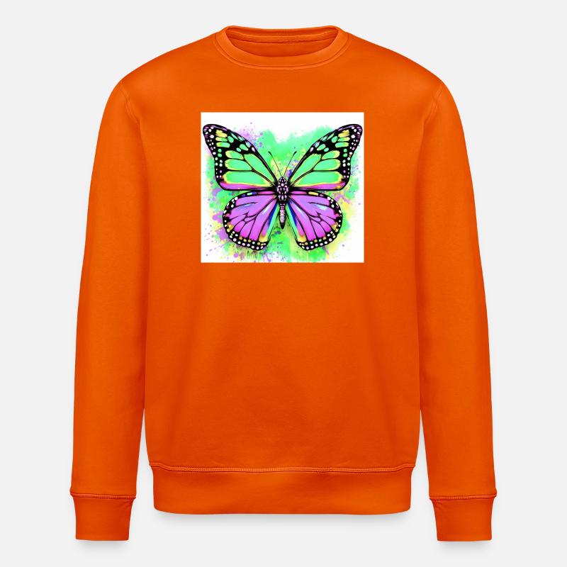 Schmetterling - Stanley/Stella Unisex Bio-Sweatshirt ROLLER - Tieforange