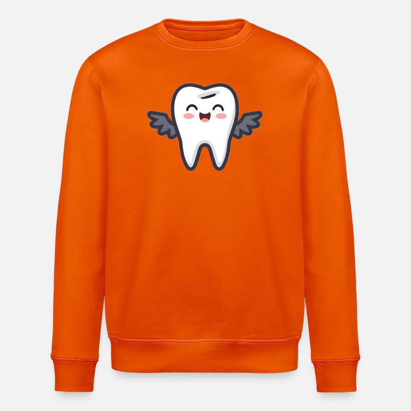 tooth - Stanley/Stella ROLLER Unisex Organic Sweatshirt - bright orange
