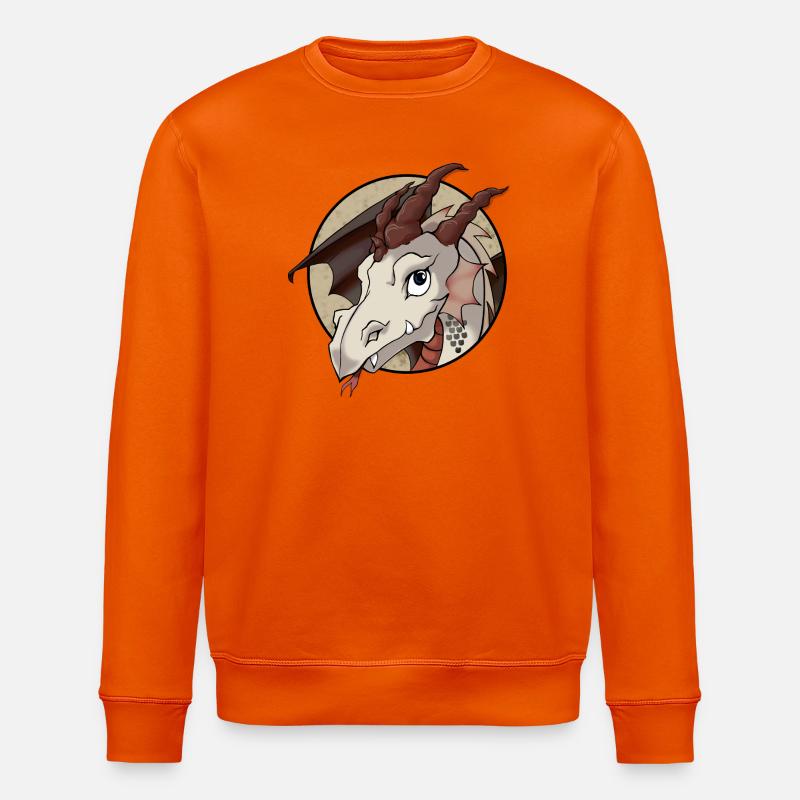 Cute Dragon - Stanley/Stella ROLLER Unisex Organic Sweatshirt - bright orange