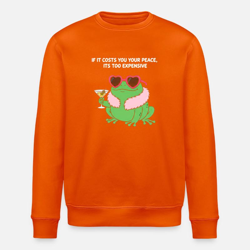 Martini Grenouille Paisible - Sweat bio ROLLER Stanley/Stella Unisexe - orange profond
